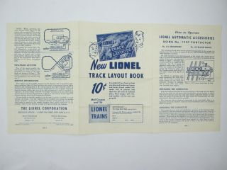 Vintage 1951 Lionel Trains Instructions Stations List and How to Operate Sheets 8