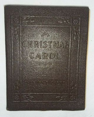 Antique Book A Christmas Carol Charles Dickens Haas Publishing Leather Cover