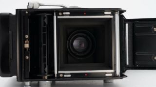 CLA ' d Minolta Autocord Seikosha TLR Camera w/ Rokkor 75mm F/3.  5 Lens & Cap 10