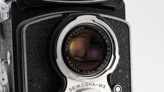 CLA ' d Minolta Autocord Seikosha TLR Camera w/ Rokkor 75mm F/3.  5 Lens & Cap 9