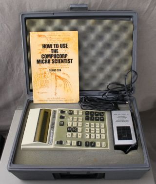 Compucorp 324g Micro Scientist Programmable Scientific Calculator Powr Cord Case