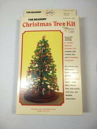 The Beadery Christmas Tree Kit Vintage 9 " Miniature Holiday Art Craft Project