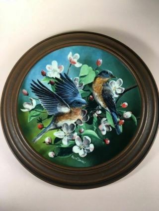 Vintage 1986 Knowles " The Bluebird " By Kevin Daniel Decorative Plate