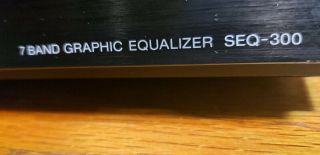 Vintage SONY 7 - Band Stereo Graphic Equalizer/Spectrum Analyzer EQ SEQ - 300 ADULT 4