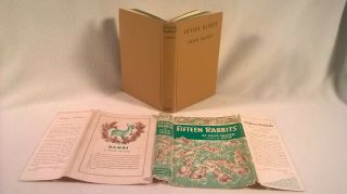 Felix Salten Fifteen Rabbits Vtg Children’s Book 1942 Hcdj Bambi Easter Bunny