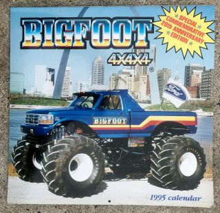 Vintage Bigfoot 4x4x4 Monster Truck Calendar For 1995