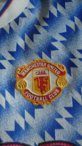 Manchester United 1990 - 92 Away Adidas Vintage Football Shirt 38 - 40 