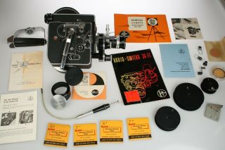 Bolex H8 Movie Camera 8mm W/ Kern 1.  9 8 - 36mm Vario Switar Ee Lens,  Many
