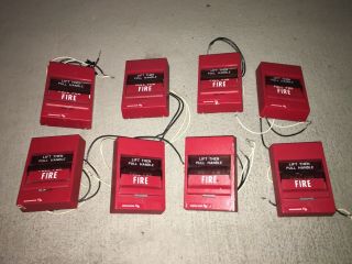 Vintage Edwards Fire Alarm Parts 9 Wall Mounted Horn Strobes And 8 Pull Stations