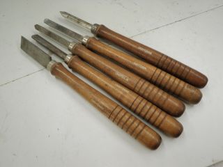 5 Vintage Craftsman Wood Lathe Tools