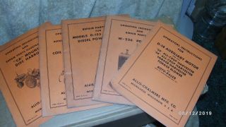 5 Vintage Allis - Chalmers Operating Instructions Manuals