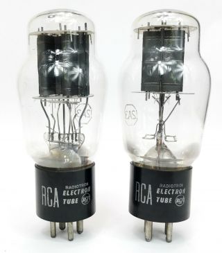 Rca 2a3 Black Plate Dual D Getters Balanced And Matched Audio Vacuum Tubes
