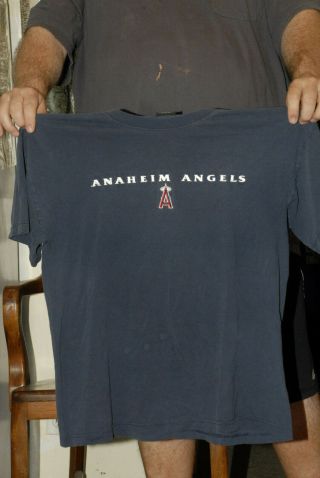 Anaheim Angeles Stitched Logo T Shirt Large Vintage World Series Pre Mike Trout