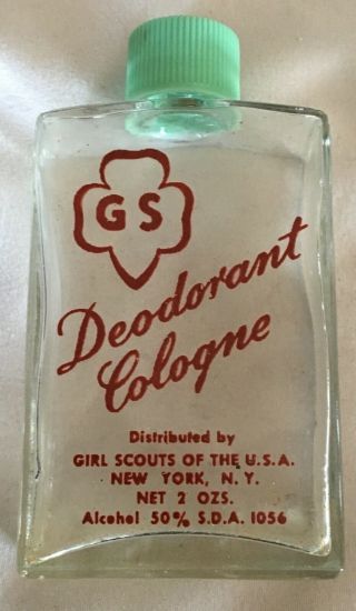 RARE Vintage 50’s Girl Scout Empty Bottles Beauty Box Lotion Bubble Bath Cologne 5