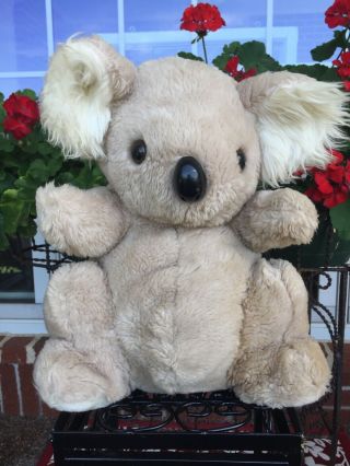 Vintage 1979 Daekor Koala Teddy Bear Pot Belly Plush Stuffed Animal Collectible