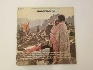 Vintage Woodstock Soundtrack 3 Lp Record Set Album