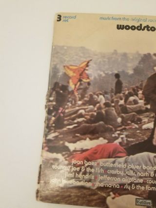 Vintage WOODSTOCK SOUNDTRACK 3 LP RECORD SET Album 4