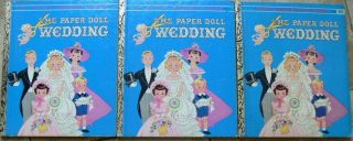3 Vintage Little Golden Activity Books The Paper Doll Wedding