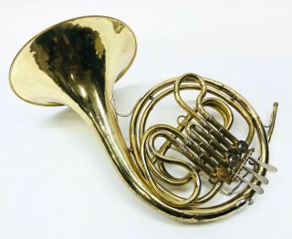 Vintage King French Horn With Case For Repair
