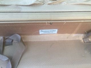 Vintage Samsonite Streamlite Marbled Cream Luggage Suitcase 5