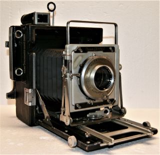 Graflex Crown Graphic Camera W Supermatic (x) Shutter Kodak Ektar 152mm 4.  5 Lens