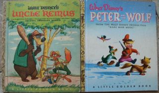 2 Vintage Little Golden Books Disney 