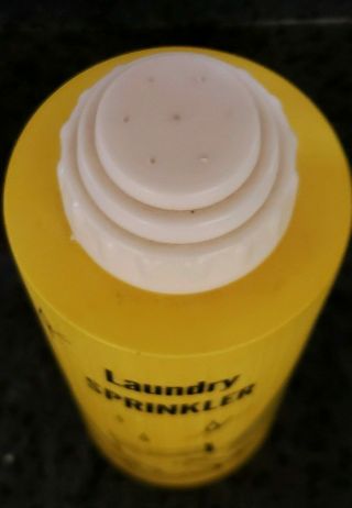 Vintage Yellow Mustard Squeeze Laundry Sprinkler Plastic Bottle USA 2