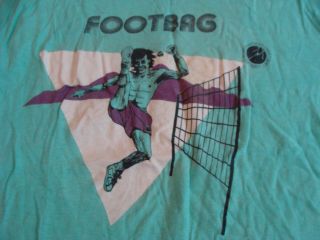 Vintage Hacky Sack T - Shirt: 1985 East Coast Footbag Championships L 42 - 44