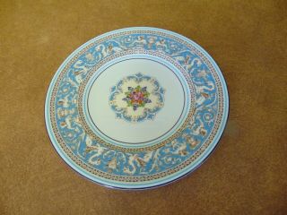 Vintage Set of 4 Wedgwood ' Florentine ' Turquoise Bread Butter Plate Green Stamp 2