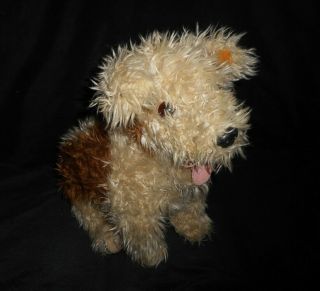 Vintage 1992 Ty Toffee Terrier Tan / Brown Puppy Dog Stuffed Animal Plush Toy