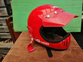 Vtg.  Shoei Ex - 5 Motorcycle Racing Helmet Moto 3