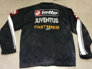 Vtg 90s Juventus Lotto Football Track Jacket Sz Xl Soccer Jersey Black Calcio