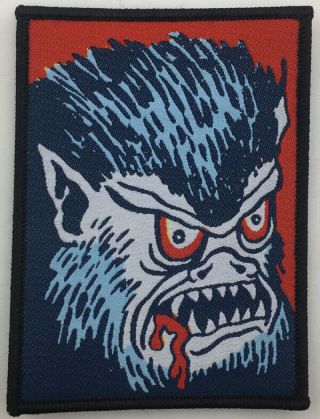 Werewolf Woven Patch - The Wolfman,  Horror,  Halloween,  Monster - Comic Vintage