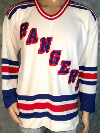 Vintage 1990’s Starter York Rangers Nhl Official Eastern Con Hockey Jersey M