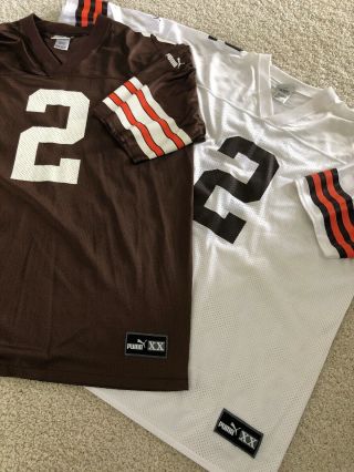 2 Vtg Men’s Puma Nfl Tim Couch Home And Away Jerseys Size 54 Xxl