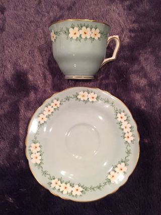 Vintage Crown Staffordshire Made in England Tea Cup and Saucer Set A14811 4