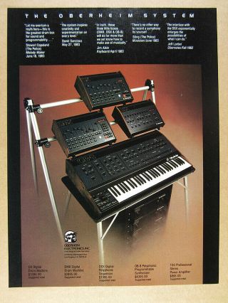 1983 Oberheim Ob - 8 Synth Dx Dmx Drum Machines Dsx Sequencer Vintage Print Ad