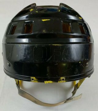 Jofa 245 Vintage Ice Hockey Helmet Senior Black Yellow Spray Painted