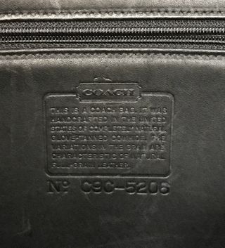 Vintage Coach Black Leather Briefcase Messenger Laptop Attache Shoulder Bag 5206 3