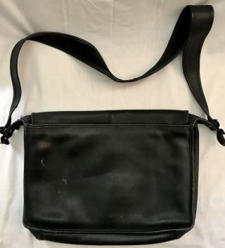 Vintage Coach Black Leather Briefcase Messenger Laptop Attache Shoulder Bag 5206 4