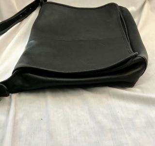 Vintage Coach Black Leather Briefcase Messenger Laptop Attache Shoulder Bag 5206 6