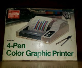 Radio Shack Cgp - 115 26 - 1192 4 - Pen Color Graphic Plotter Printer Trs - 80 Computer
