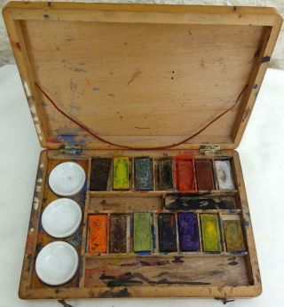 Vintage Watercolour Blocks In Paint Box