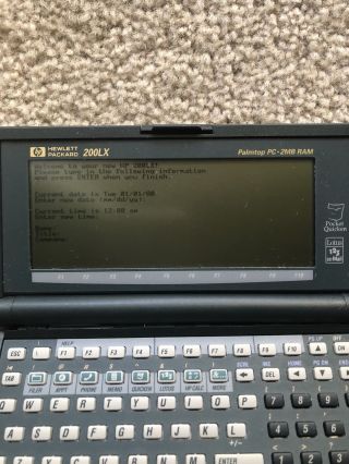 Hewlett Packard 200lx Palmtop " But Kept In.  "