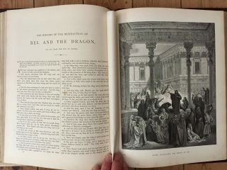1880 Holy Bible Old & Testaments,  Apocrypha in 3 Folio Vols,  Doré,  220 plates 7