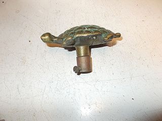 Vintage Solid Brass Turtle Outdoor Water Spigot Cane Topper