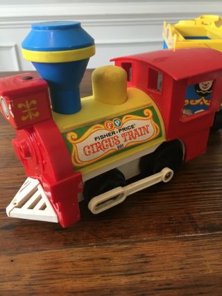 Vintage Fisher Price Little People Circus Train 7