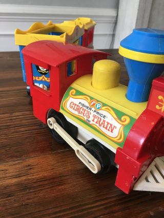 Vintage Fisher Price Little People Circus Train 8