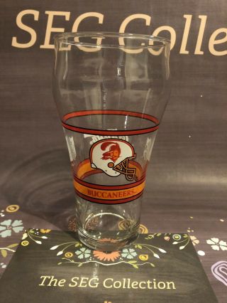 Vintage Tampa Bay Buccaneers Football Coca Cola Glass Nfl Rare Find