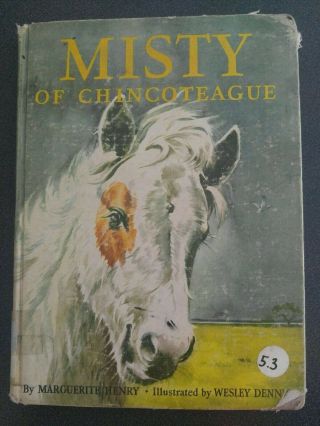 Misty Of Chincoteague 1966 Marguerite Henry Hardback,  20th Printing,  Large Print